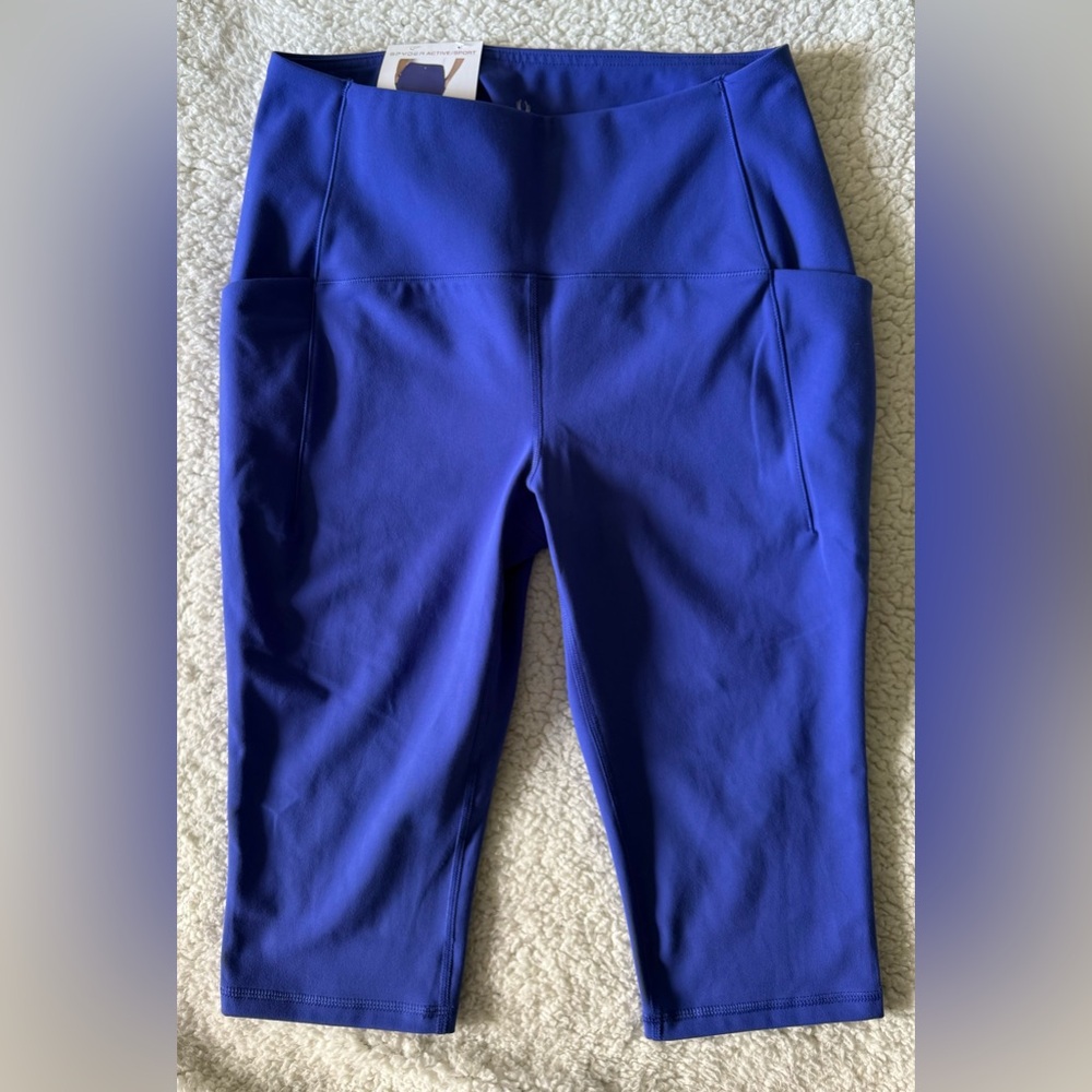 Spyder Women’s Active Capri Leggings Purple/Blue Size Large New with Tags